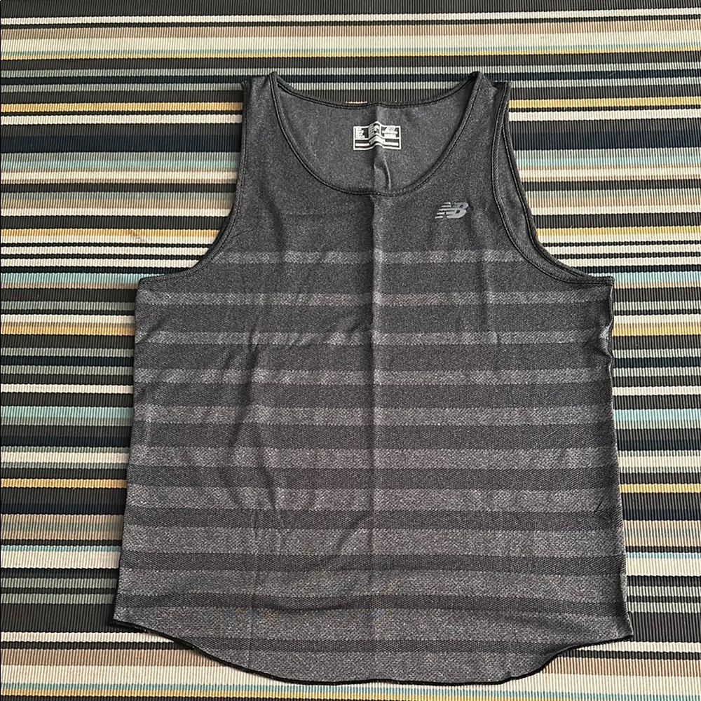 New Balance Charcoal Striped Tank Top